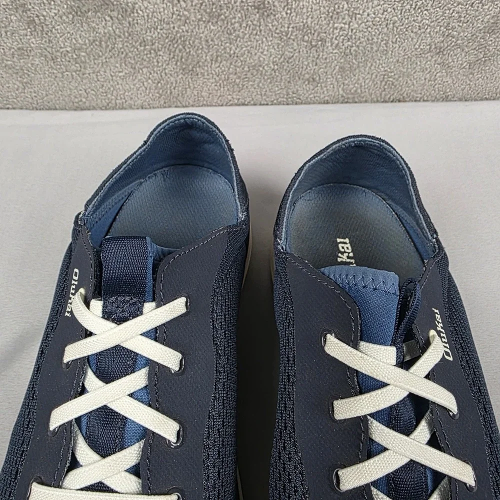 OluKai Moku Pae Boat Shoes Mens Size 10.5 Blue Mesh Lace Up Casual Sneakers